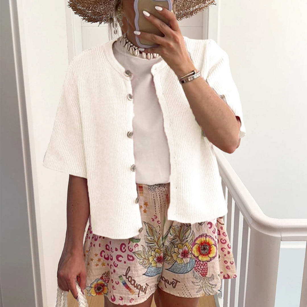 ALMA™ – Casual Summer Lightweight Short Sleeve Cardigan