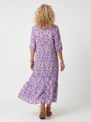 EUDOXIE - Printed Tassel-Tie Midi Dress