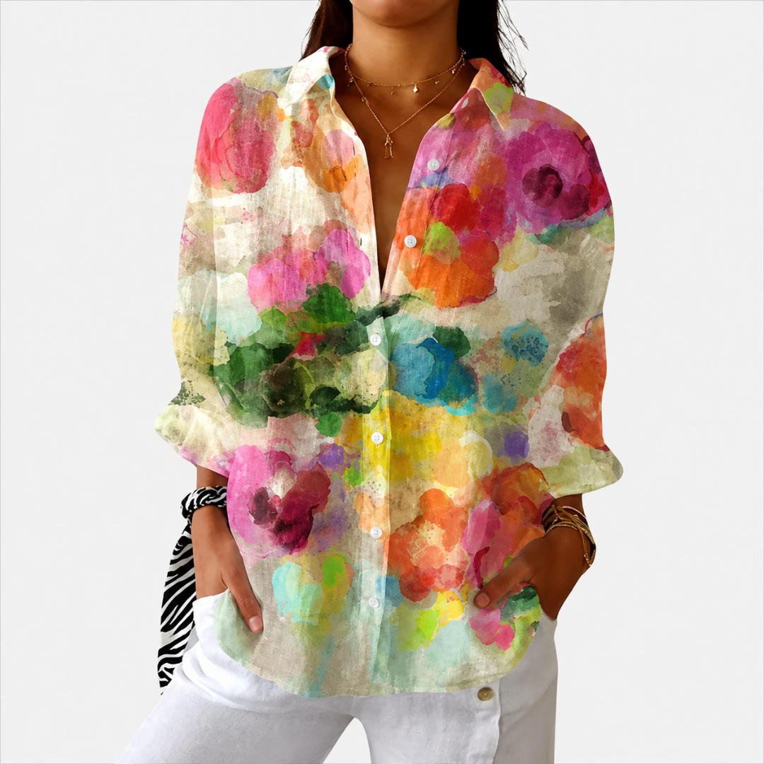 AURELINE | Feminine Printed Blouse