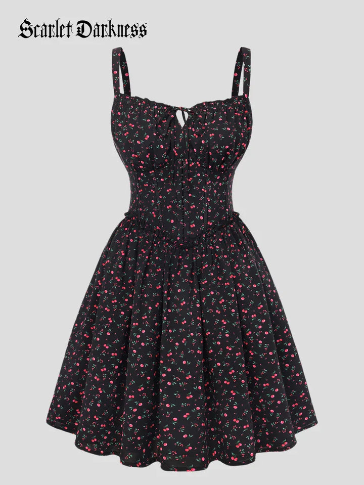 ROSELINE™ - Victorian Floral Corset Dress