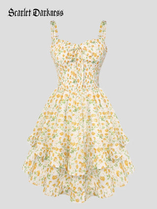 FABIENNE™ - Spring Tea Party Milkmaid Dress