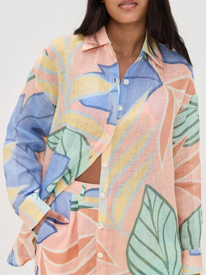 Lavinia™ - Tropical Leaf Printed Short Set