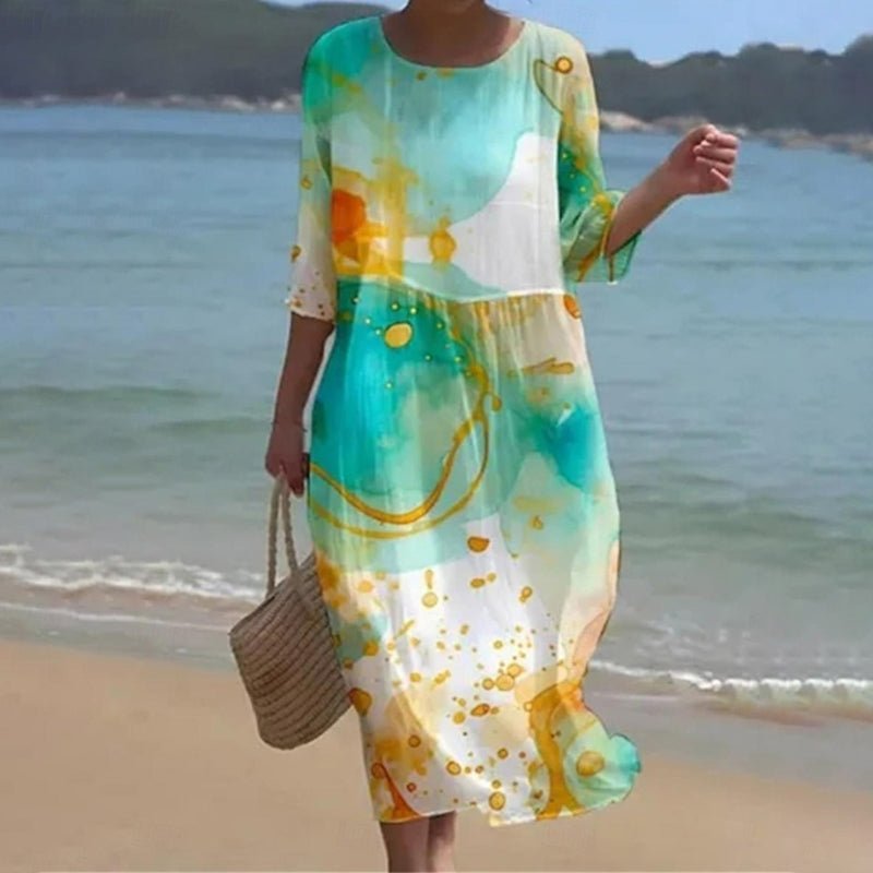 Rhea™ - Sunset Flower Dress