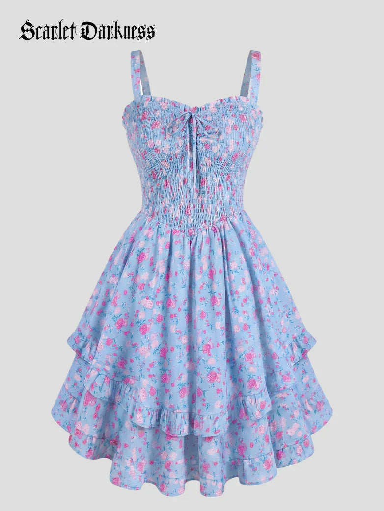 FABIENNE™ - Spring Tea Party Milkmaid Dress
