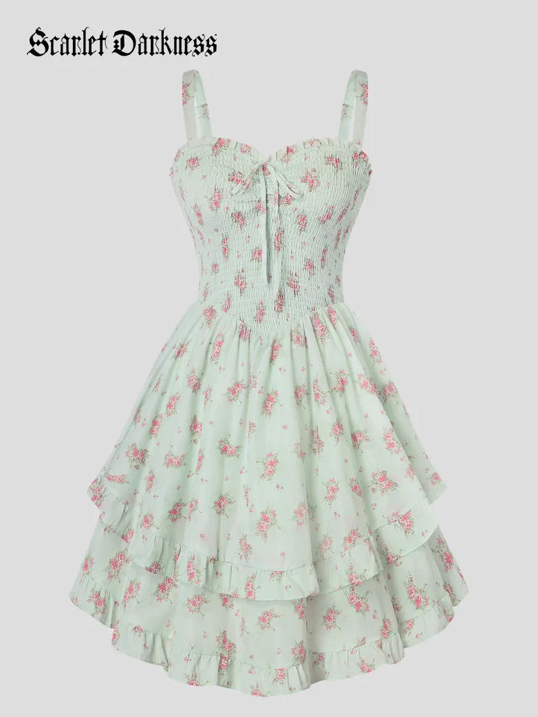 FABIENNE™ - Spring Tea Party Milkmaid Dress