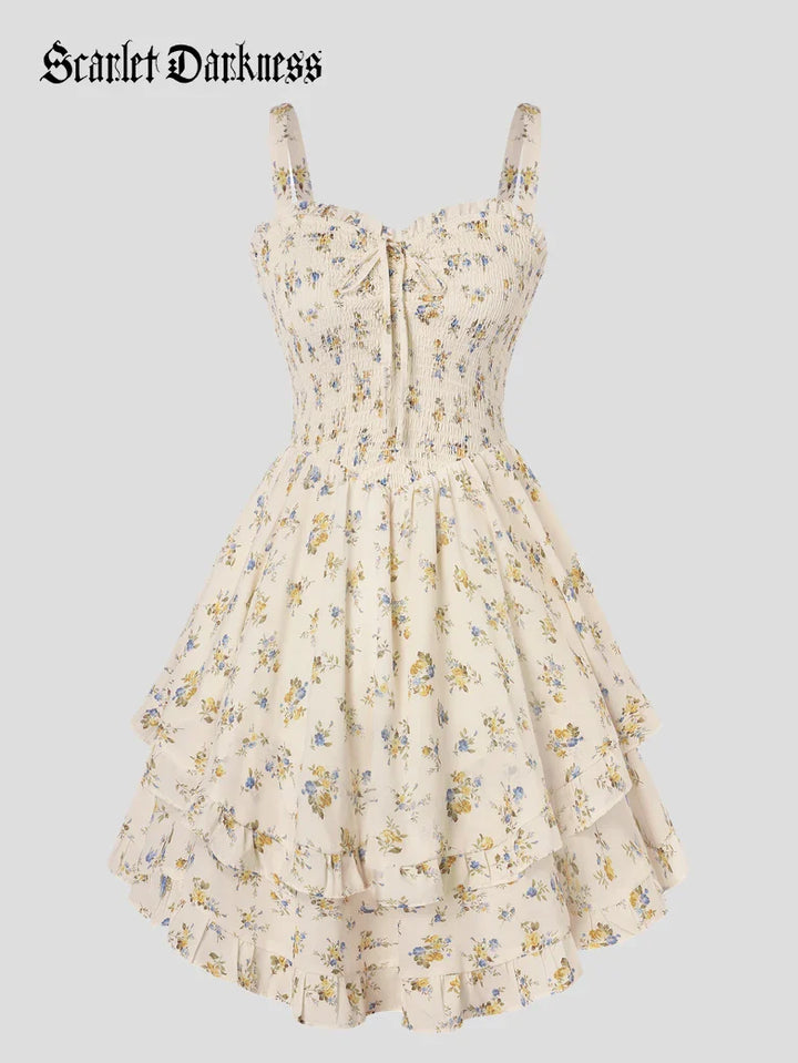FABIENNE™ - Spring Tea Party Milkmaid Dress