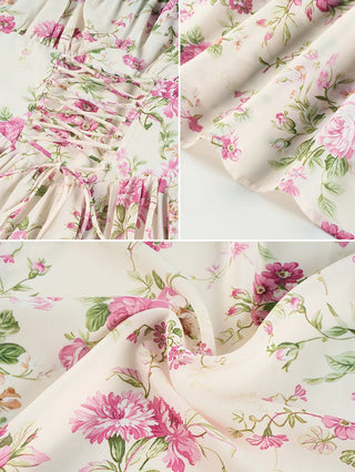 GENEVIEVE™ - Floral Chiffon Flared Sundress