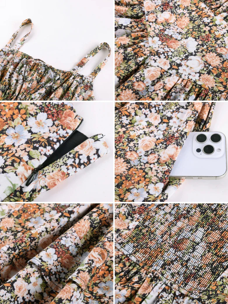 BERTHE™ - Summer Floral Puffy Corset Dress