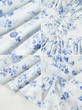 GENEVIEVE™ - Floral Chiffon Flared Sundress