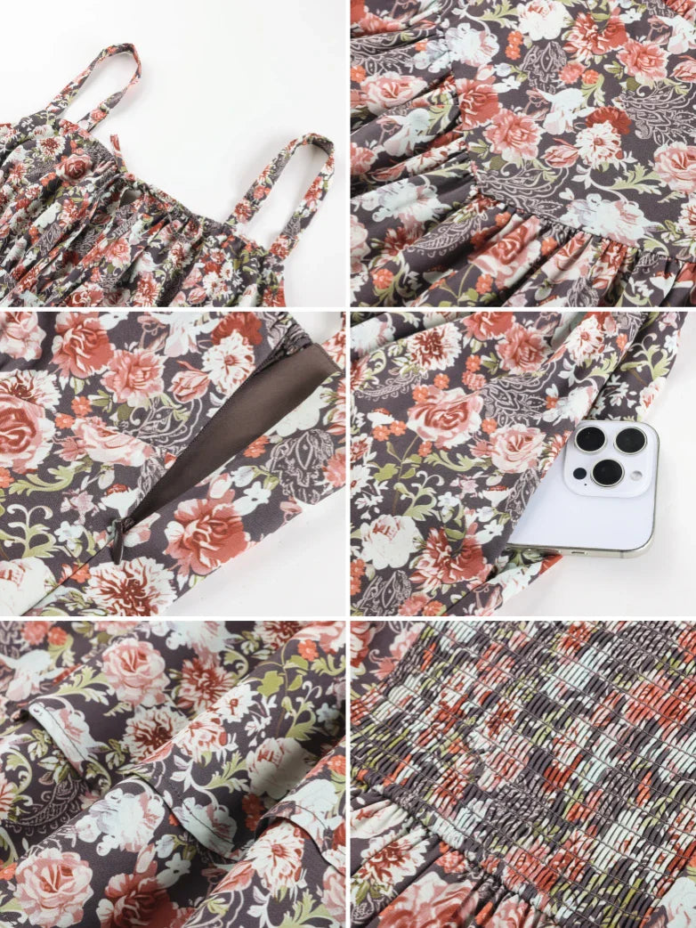BERTHE™ - Summer Floral Puffy Corset Dress