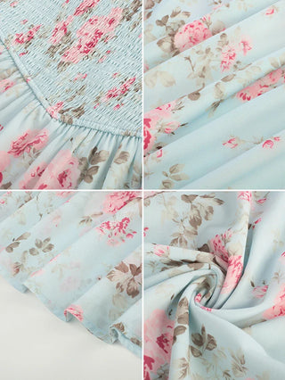 ARLETTE™ - Puff-Sleeve Chiffon Pocket Dress