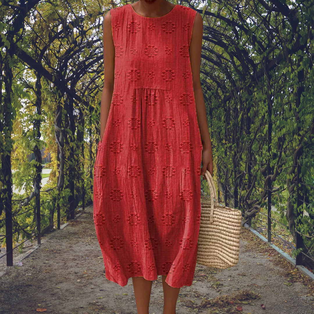 Halle™ - Elegant Sleeveless Dress with Pockets