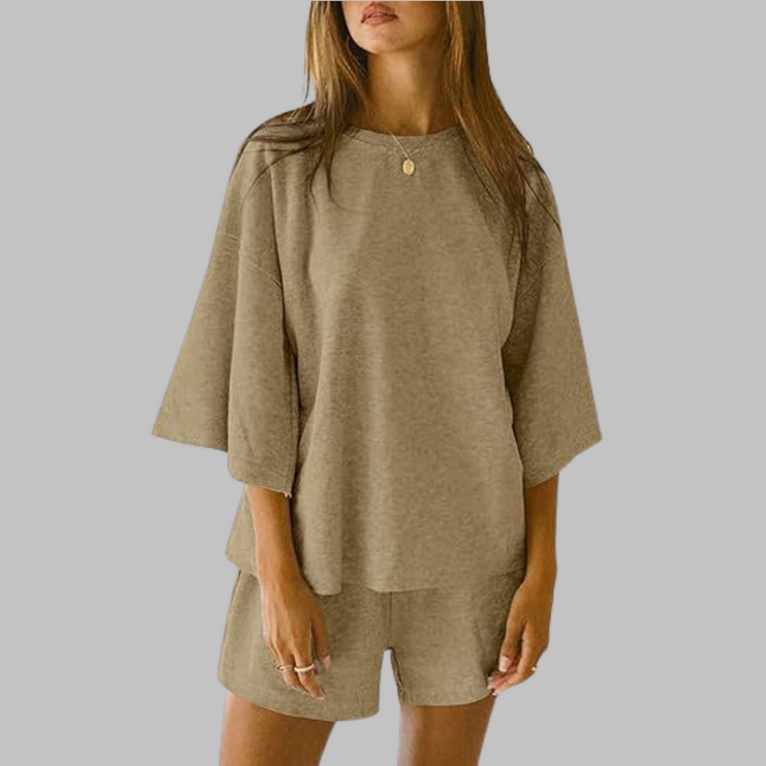TIYA™ - Casual Top and Shorts Lounge Set