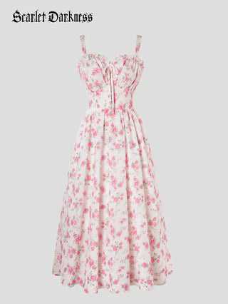 EDITH™ - Floral Corset Milkmaid Dress