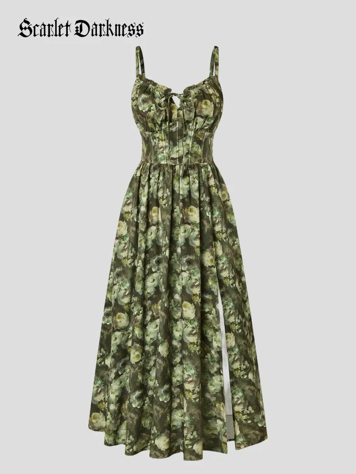 SUZANNE™ - Summer Slit Floral Dress
