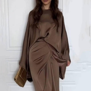 STELLA™ - Loose Shirt & Lace-up Skirt Suit for Elegant Daily Wear