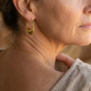 SERAPHIA - Sculpted Gold Hoop Earrings
