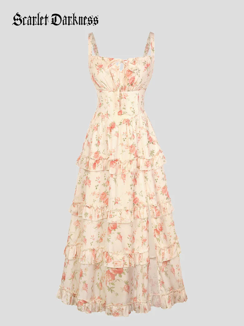 MADELEINE™ - Floral Front-Slit Pocket Dress