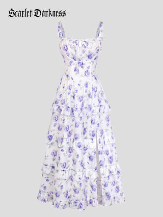 MADELEINE™ - Floral Front-Slit Pocket Dress