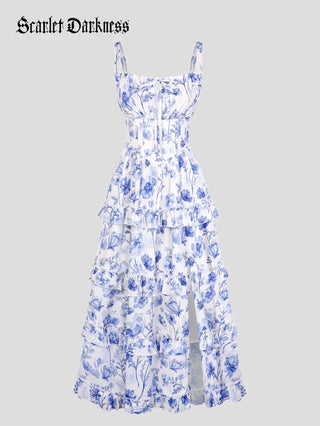 MADELEINE™ - Floral Front-Slit Pocket Dress