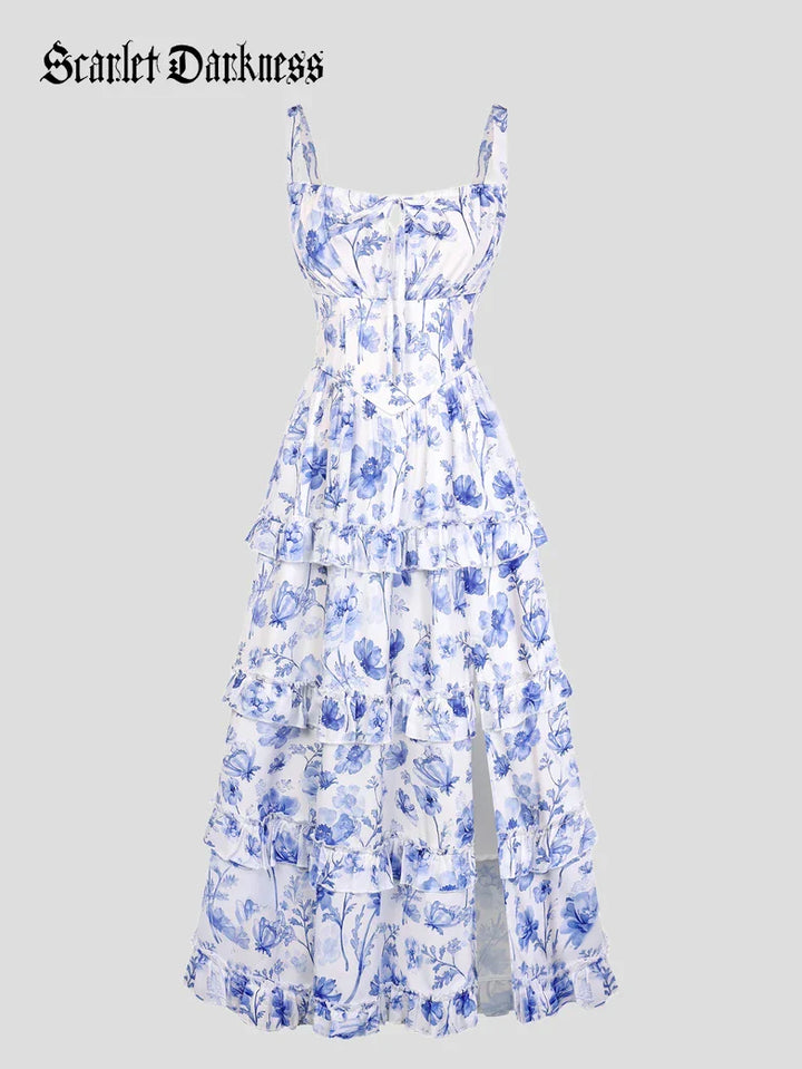 MADELEINE™ - Floral Front-Slit Pocket Dress