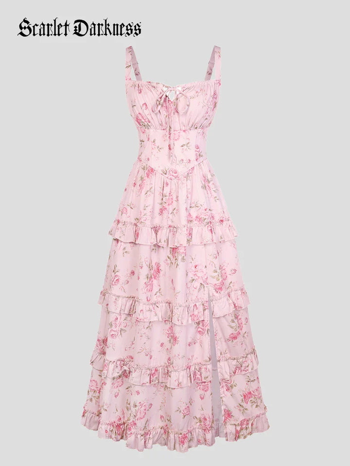 MADELEINE™ - Floral Front-Slit Pocket Dress