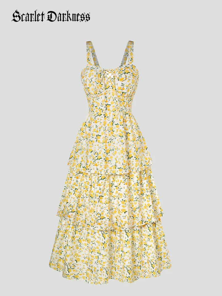 YVETTE™ - Summer Night Floral Wedding Dress