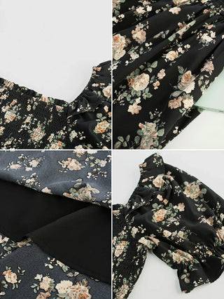 ARLETTE™ - Puff-Sleeve Chiffon Pocket Dress