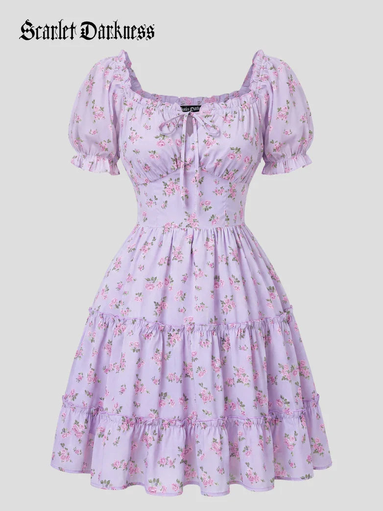 PASCALE™ - Victorian Summer Floral Dress