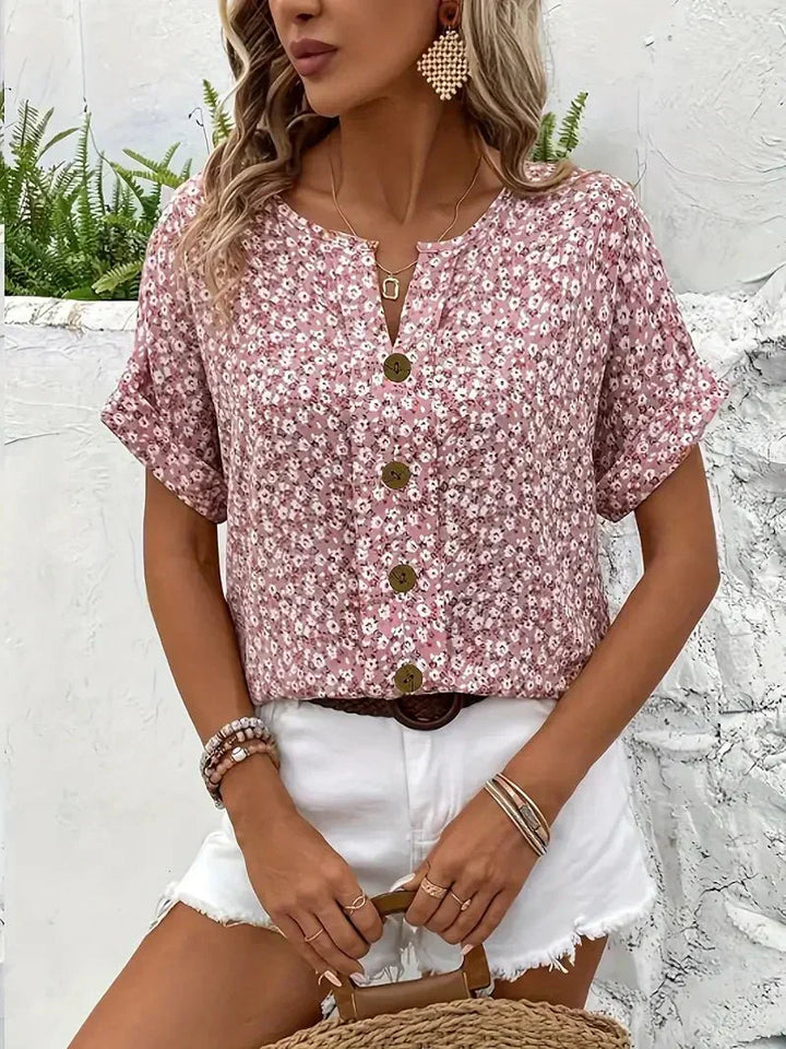 WOLENA - Wildflower Notch Blouse