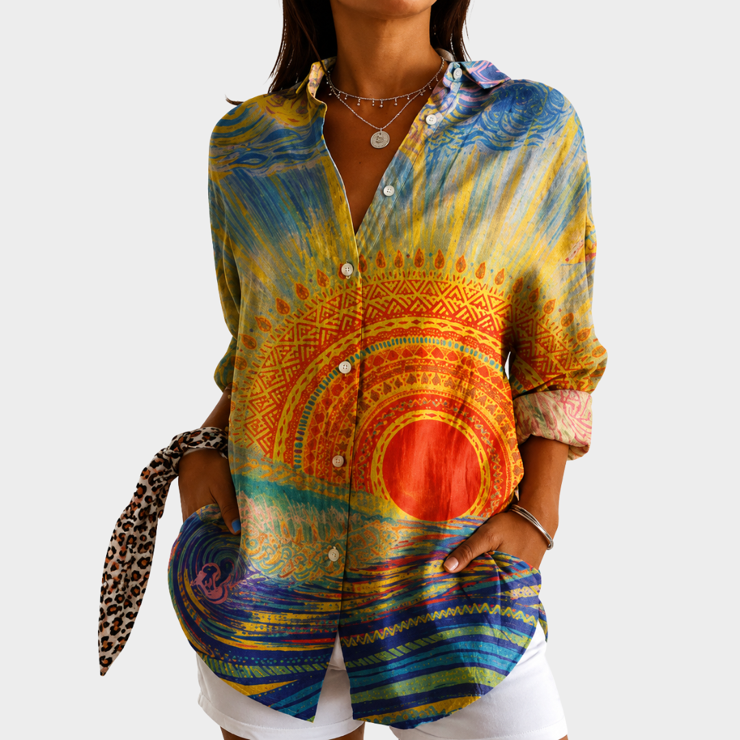 FLORIANE | Radiant Sunset Blouse