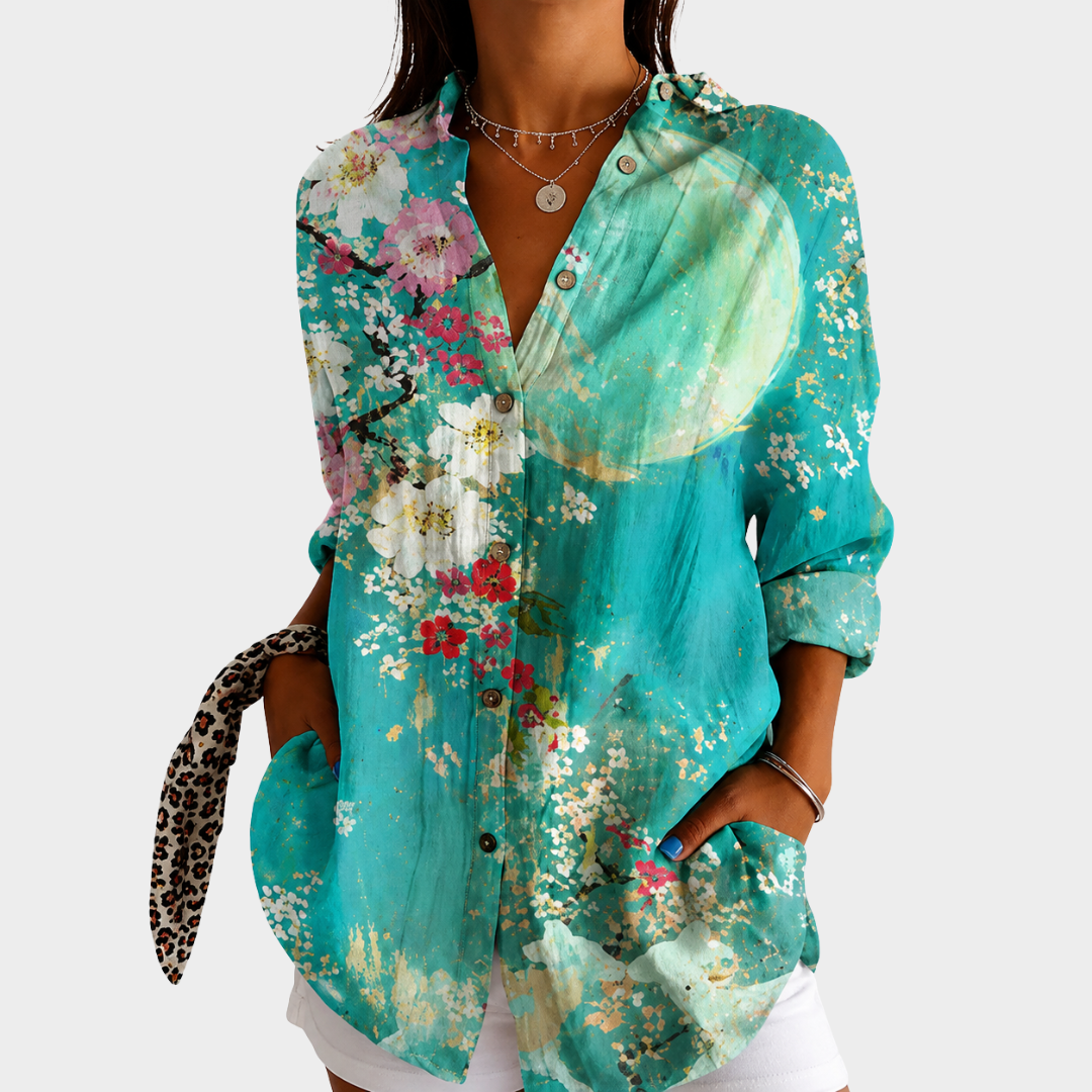 YVETTE | Coastal Moonlight Blouse
