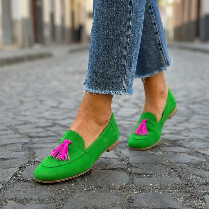 YSABEAU - Tassel-Embellished Comfort Loafers detail