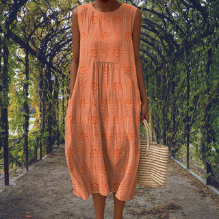 Halle™ - Elegant Sleeveless Dress with Pockets