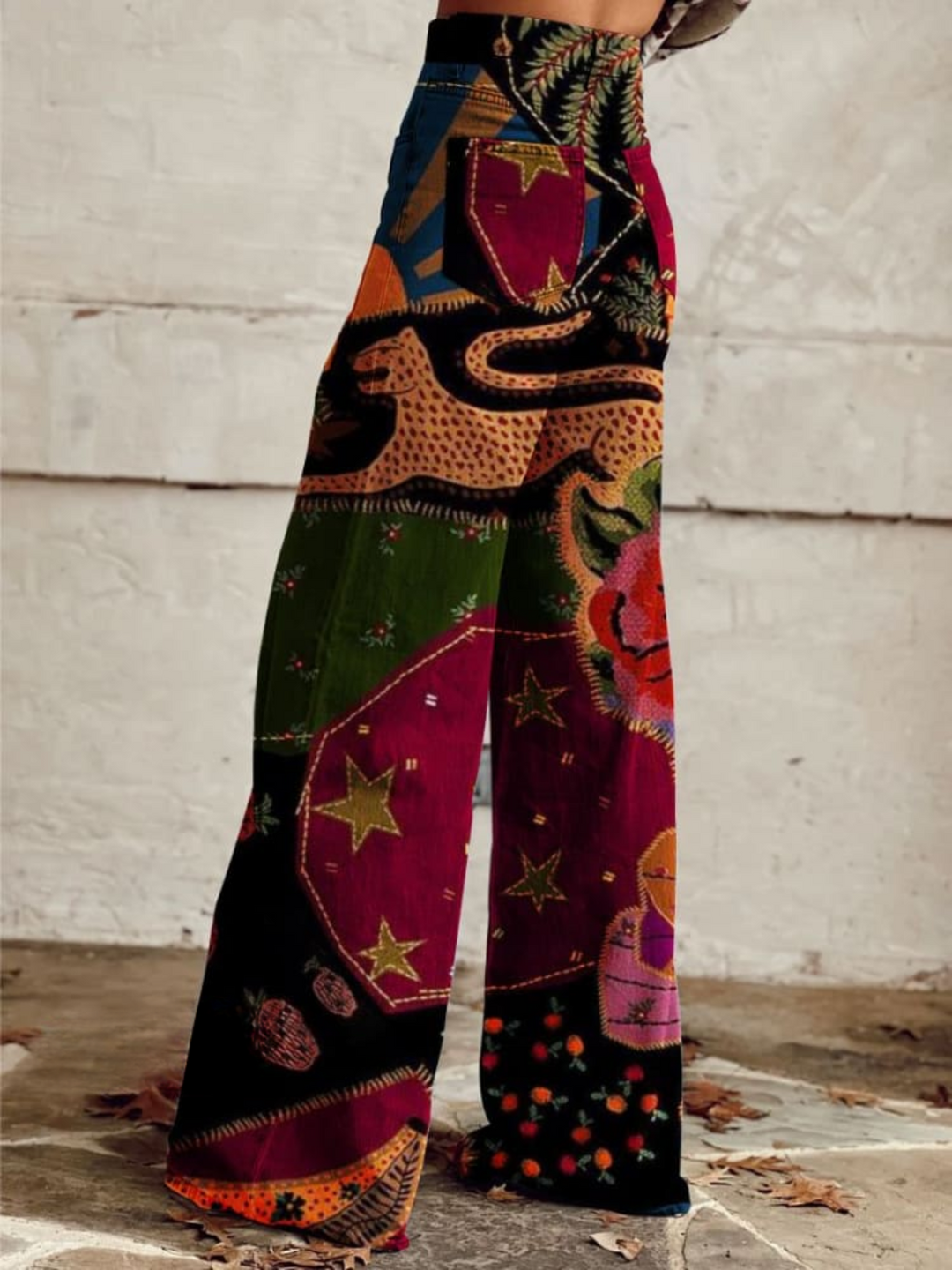 SOLENE™ - Bohemian Chic Wide-Leg Trousers
