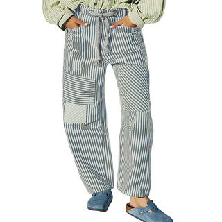 PERLAH™ – Chic Stripe Drawstring Wide-Leg Pants