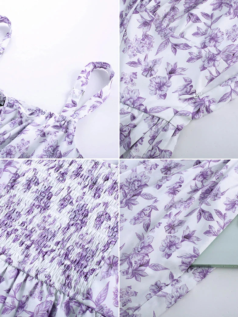 BERTHE™ - Summer Floral Puffy Corset Dress