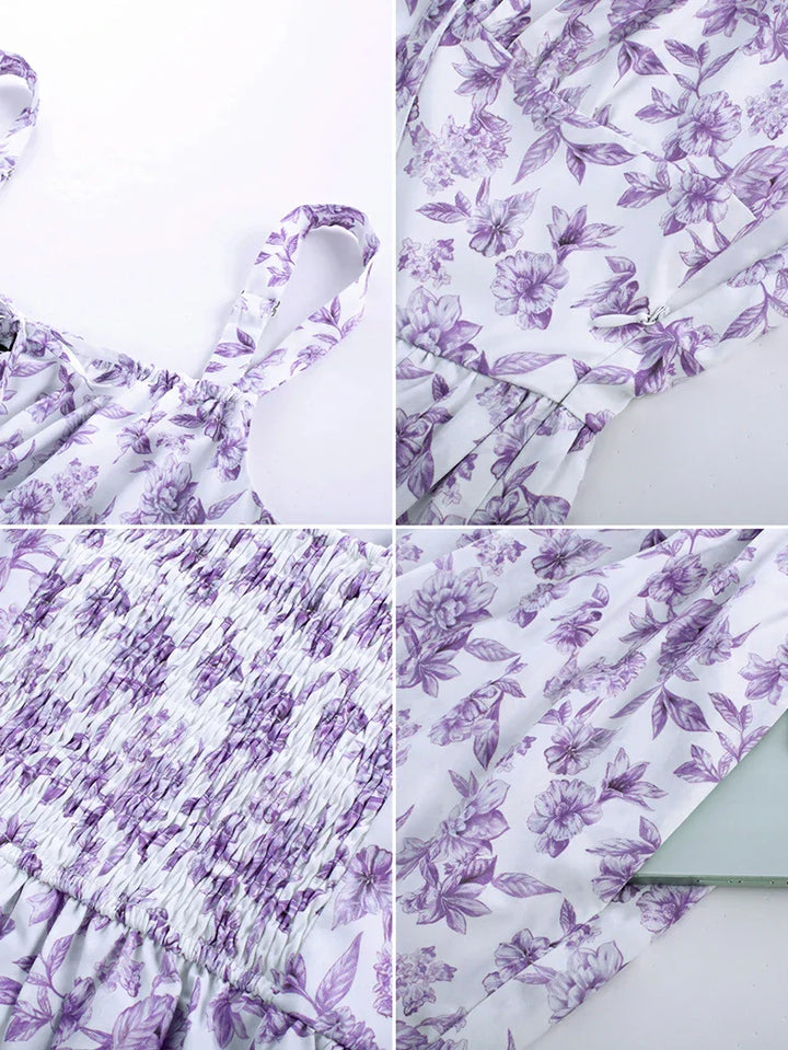 BERTHE™ - Summer Floral Puffy Corset Dress