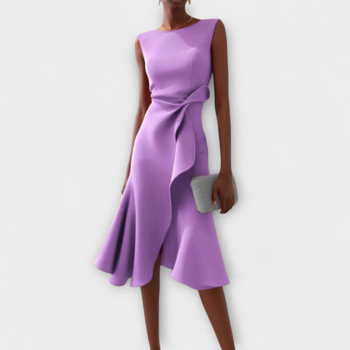 MARISSA™ –  Elegant Wrap-Style Sleeveless Dress
