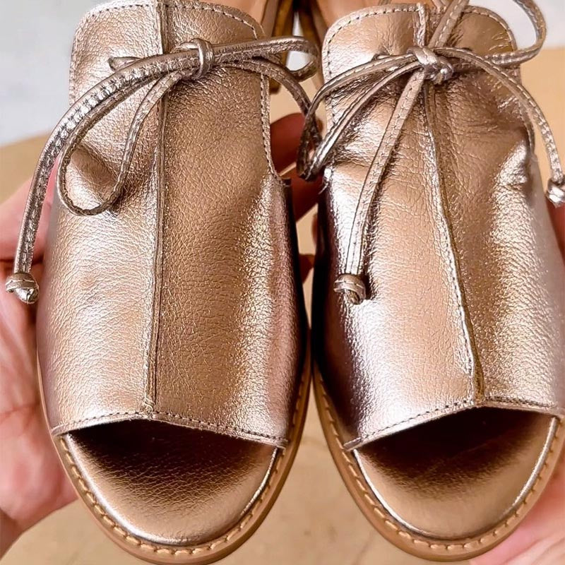 LILLIANA Strap-Style Leather Sandals - detail