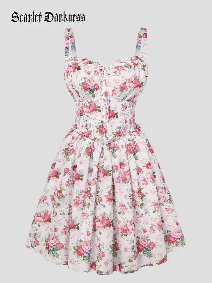 ROSELINE™ - Victorian Floral Corset Dress