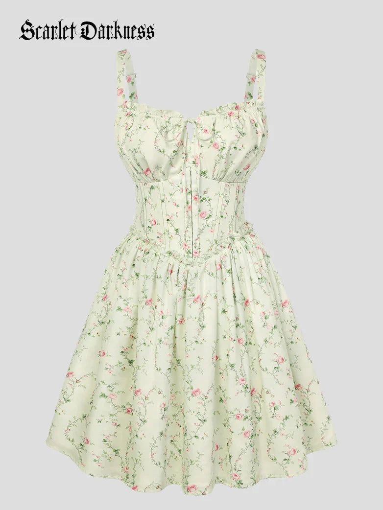 ROSELINE™ - Victorian Floral Corset Dress