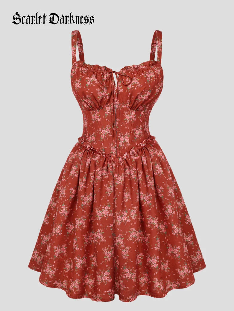 ROSELINE™ - Victorian Floral Corset Dress