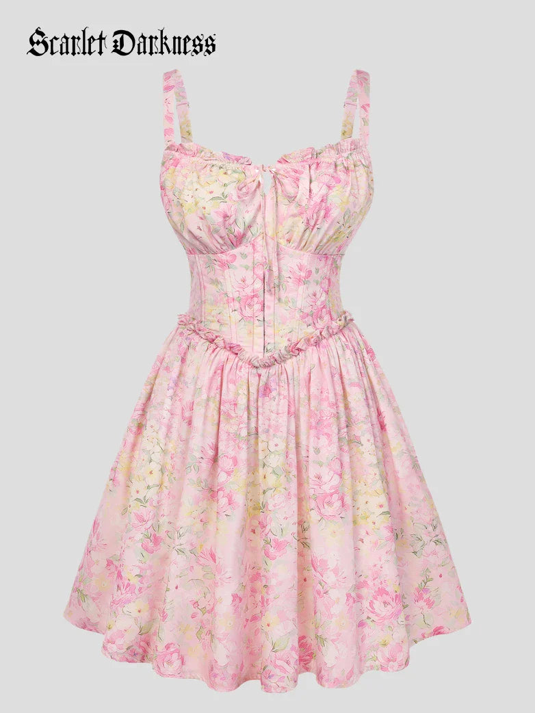 ROSELINE™ - Victorian Floral Corset Dress