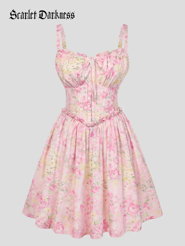 ROSELINE™ - Victorian Floral Corset Dress