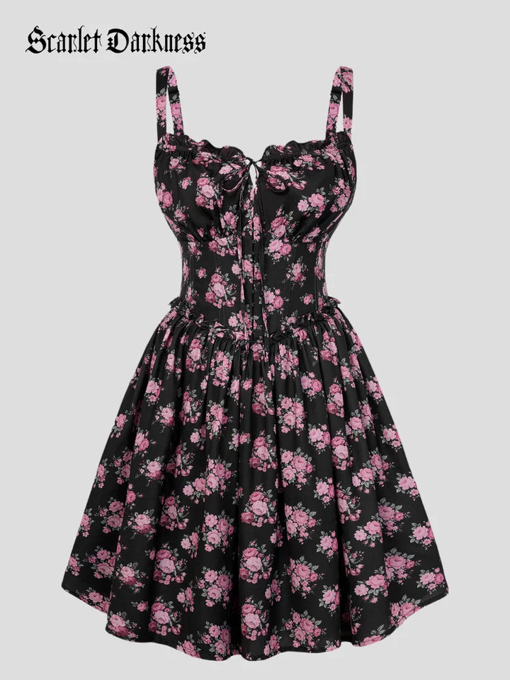 ROSELINE™ - Victorian Floral Corset Dress