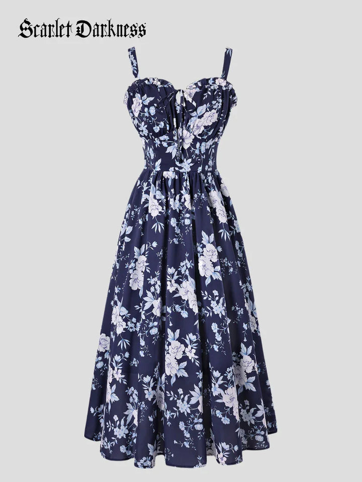 EDITH™ - Floral Corset Milkmaid Dress