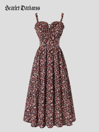 EDITH™ - Floral Corset Milkmaid Dress