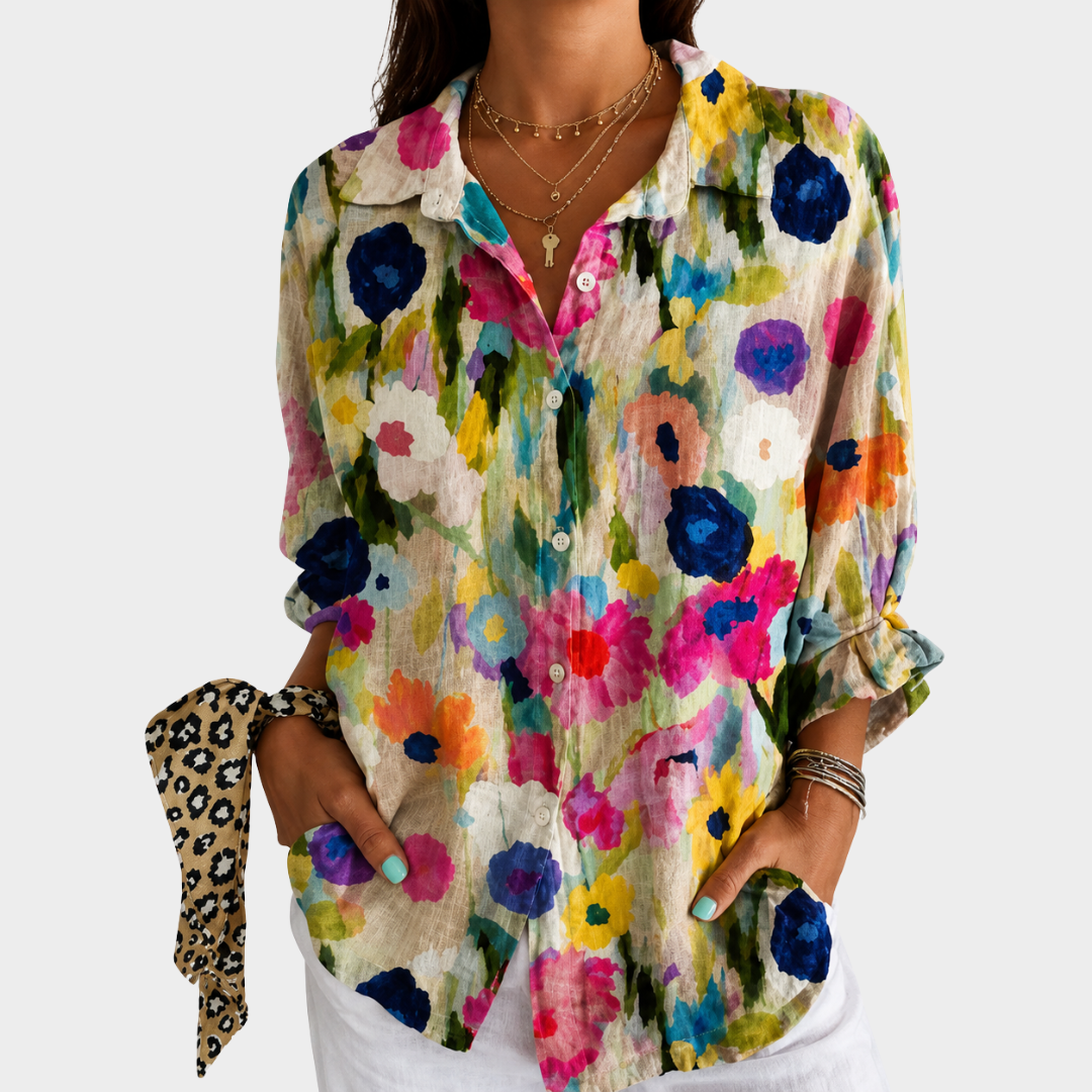 BRIGITTE | Watercolour Meadow Blouse