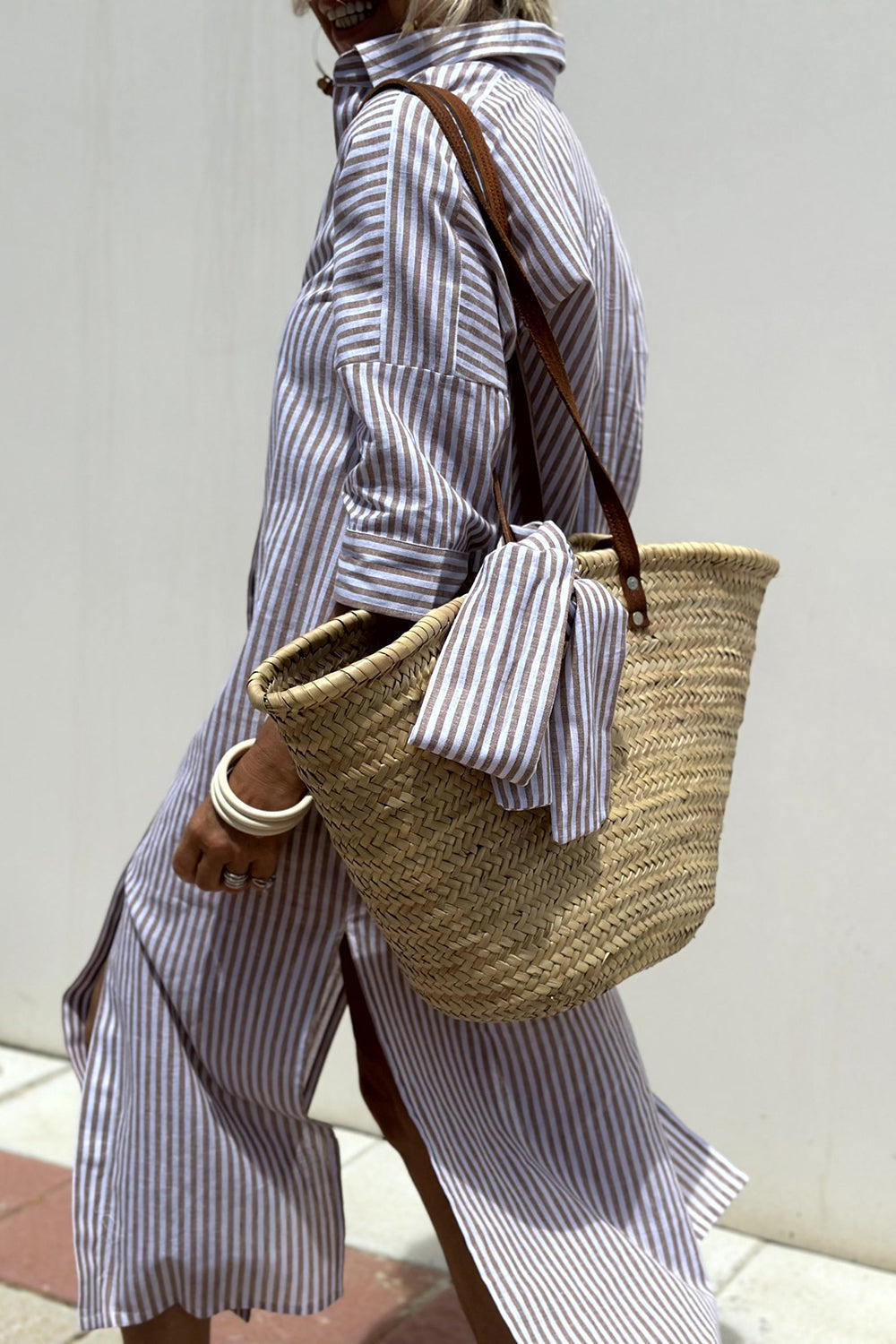 Priya™ - Timeless Striped Shirt Dress